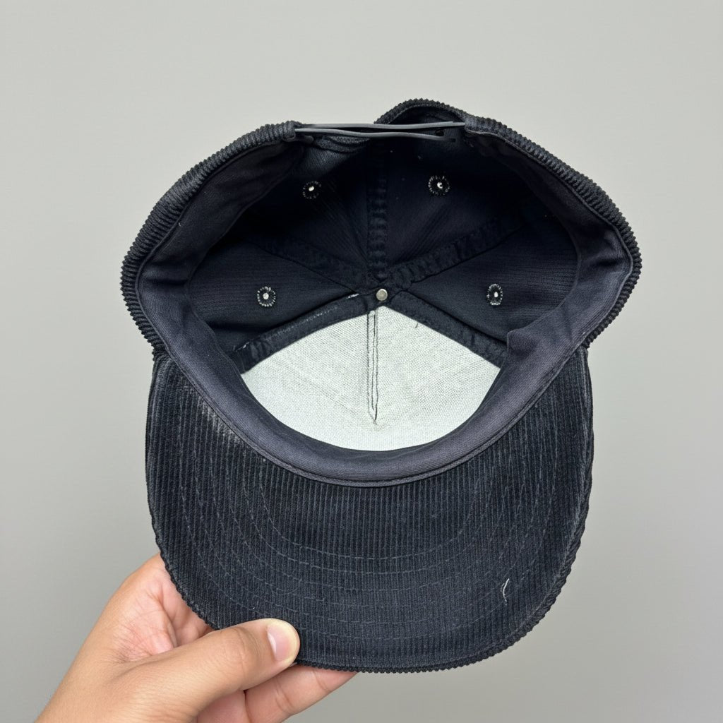 Vintage - Corduroy - Black - Snapback Hat - The Circle Collective